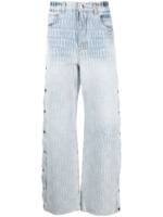 AMIRI Jacquard-Jeans mit Druckknöpfen - Blau