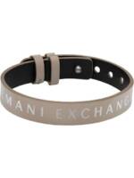 ARMANI EXCHANGE Edelstahlarmband Armani Exchange Herren-Armband Leder