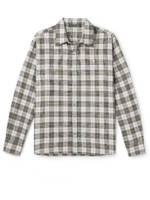 Acne Studios - Logo-Appliquéd Checked Cotton-Flannel Shirt - Men - White - M