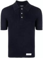 Balmain - Logo-Patch Wool Polo Shirt - Größe M - blue