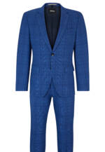 Boss Business Anzug H-Huge-2pcs-224 Slim Fit blau