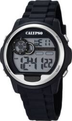 CALYPSO WATCHES Digitaluhr Calypso Herren Uhr K5667/1 Kunststoffband, Herren Armbanduhr rund, PURarmband schwarz, Sport