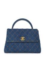 CHANEL Pre-Owned 1998 Kelly Denim-Shopper - Blau