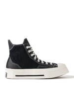 Converse - Chuck 70 De Luxe Leather and Canvas Platform High-Top Sneakers - Men - Black - UK 12