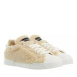 Dolce&Gabbana Sneakers - Faux Fur Portofino Sneaker - Gr. 38 (EU) - in Beige - für Damen