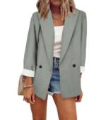 FIDDY Trenchcoat Damen-Blazer, Business-Jacke, elegante Damen-Jacke