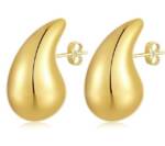 Gold Crest Paar Ohrstecker Ohrringe Gold Hängend, Goldene Ohrringe Damen, Tropfen Earrings (1-tlg)