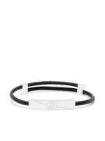 Gucci Lederarmband mit GG - Schwarz