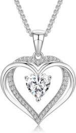 HOHEA H Herzkette Damen-Halskette, Herz-Halskette, ideales Geschenk für Frauen (1-tlg), Drücken Sie Ihre Liebe mit diesem Geschenk aus