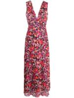 Patrizia Pepe Ausgestelltes Maxikleid mit Blumen-Print - Violett