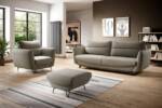 ROYAL24_MARKT Sofa - Wohnzimmer-Komfort: Couch, Sessel, Puff für Entspannung., Komplett Set 3 Teile, Bequeme Couch, Stilvoller Sessel, Praktischer Puff