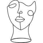 SCOHOME Dekoobjekt Moderne Deko-Figur (Schwarze Deko Statue im minimalistischen, Single-Line-Face-Art Design), als abstrakte Deko für Jede Wohnung