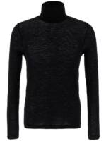 Saint Laurent Rollkragenpullover mit Cassandre-Stickerei - Schwarz