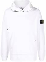 Stone Island Hoodie mit Kontrastpaspel - Weiß