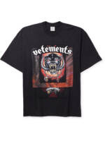 VETEMENTS - Motörhead Appliquéd Printed Cotton-Jersey T-Shirt - Men - Black - S