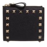 Valentino Garavani Portemonnaie - Rockstud Flap French Compact Wallet Leather - Gr. unisize - in Schwarz - für Damen