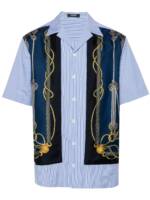 Versace Hemd mit Marine-Print - Blau