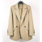 AFAZ New Trading UG Anzugsakko Damen Anzugjacke Casual Langarm Doppelreihe Eleganter Business Sakko
