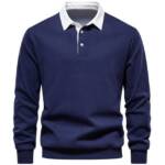 AFAZ New Trading UG Langarm-Poloshirt Herren Hose Freizeithose Fleece Sporthose Warme Gefüttert Taschen