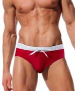AFAZ New Trading UG Shorts Herren-Badehose, modische Badehose mit Gesäßtasche Roter Herren-Badeanzug, Strand-Badeanzug