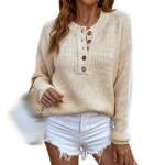 AFAZ New Trading UG Sweater Damen Pullover Pullover Herbst und Winter Rundhals Pullover Top