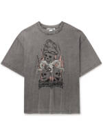 Acne Studios - Edra Logo-Print Cotton-Jersey T-Shirt - Men - Gray - XL