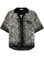 Acne Studios - Sowen Camp-Collar Printed Satin Shirt - Men - Black - IT 52