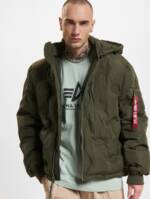 Alpha Industries Hooded Logo Puffer Winterjacke