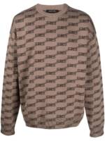 Balenciaga Pullover mit BB-Intarsienmuster - Braun