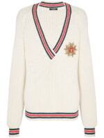 Balmain Pullover mit Logo-Patch - Nude