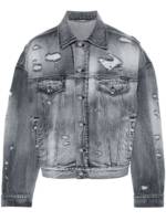 Dolce & Gabbana Jeansjacke mit Distressed-Detail - Schwarz