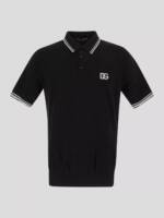 Dolce&Gabbana - Cotton Polo Shirt - Größe 48 - black