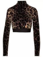 Dolce&Gabbana - Leopard Turtleneck - Größe 40 - brown