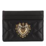 Dolce&Gabbana Portemonnaie - Logo Card Holder Leather - Gr. unisize - in Schwarz - für Damen