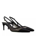 Dolce&Gabbana Pumps & High Heels - Mesh Slingback Pumps - Gr. 38 (EU) - in Schwarz - für Damen