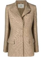 FENDI Jacke mit Knopfverschluss - Braun