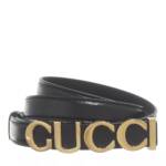 Gucci Gürtel - Buckle Thin Belt - Gr. 80 - in Schwarz - für Damen