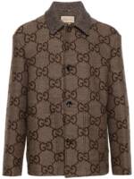 Gucci Jacke aus Maxi-GG-Jacquard - Braun