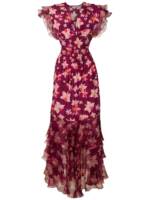 Isolda Maxikleid mit Print - Rosa