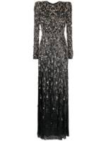 Jenny Packham Aurora A-Linien-Kleid mit Perlen - Schwarz