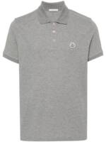 Moncler Poloshirt mit Logo-Patch - Grau