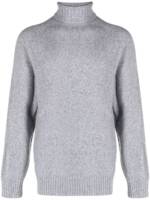 Officine Generale Melierter Rollkragenpullover - Weiß