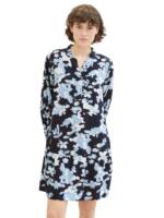 Strickkleider printed dress with volant 36