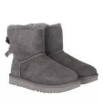 UGG Boots & Stiefeletten - W Mini Bailey Bow Ii - Gr. 38 (EU) - in Grau - für Damen
