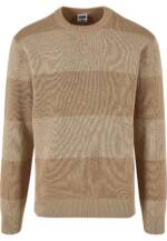 URBAN CLASSICS Strickpullover "Herren Heavy Oversized Striped Sweatshirt", (1 tlg.)