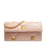 Valentino Garavani Portemonnaie - Roman Stud Quilted Nappa Wallet On Chain - Gr. unisize - in Gold - für Damen