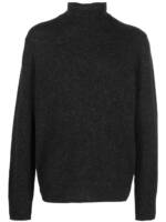 Vince Melierter Rollkragenpullover - Schwarz