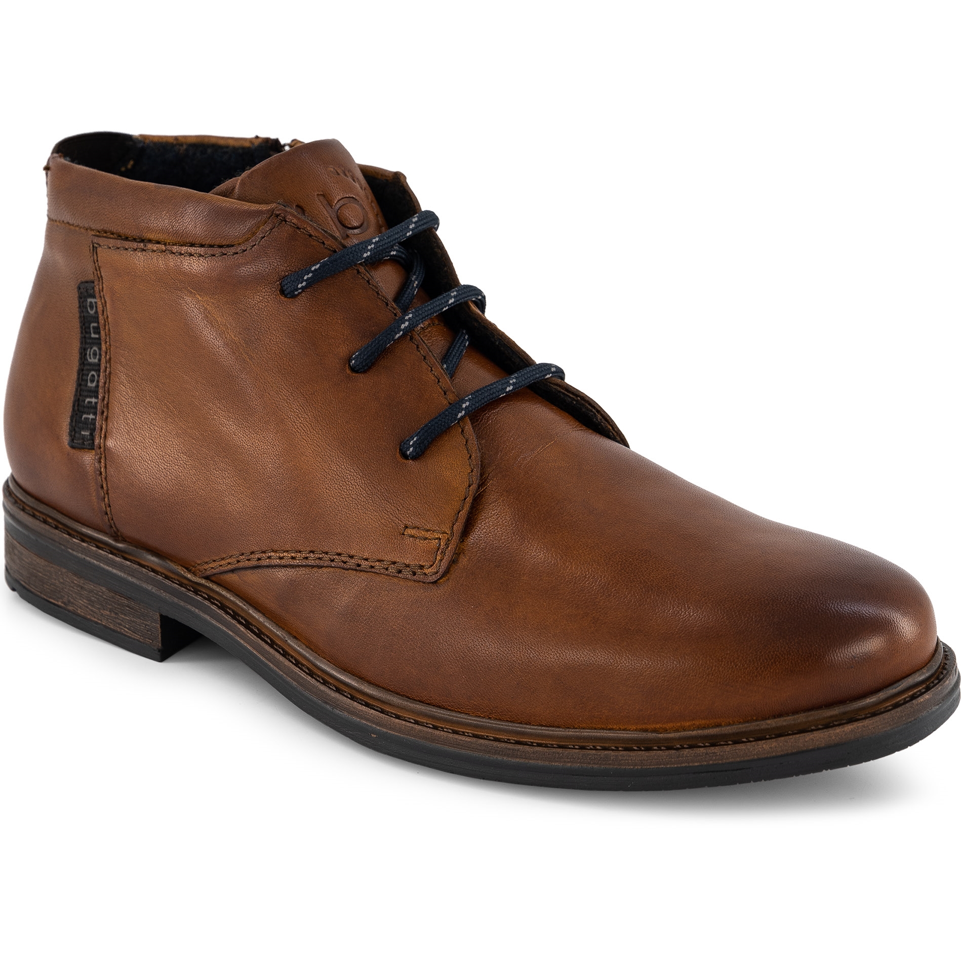 bugatti Herren Desert Boots braun Glattleder