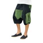 virblatt Shorts Haremshose Herren kurz & kurze Haremshose Damen, Unisex, Goa Hose Aladinhose Herren Kurz, Shorts Hippie