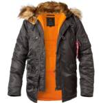 ALPHA INDUSTRIES Herren Jacke grün Mikrofaser unifarben